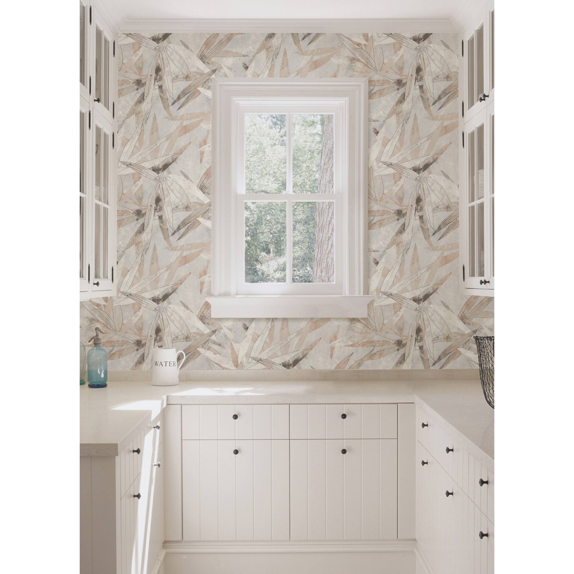 NuWallpaper Egypt Sherrod Neutral Bali Bamboo Peel & Stick Wallpaper